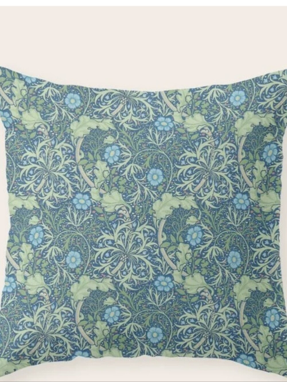SOCIETY6 William Morris Vintage Seaweed Floral Accent Pillow 19x19